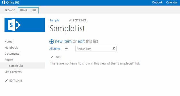 new list with the custom template